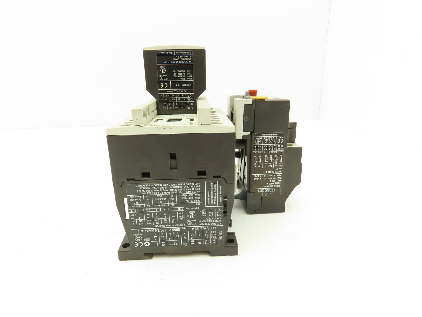 Eaton ZB12-4 Motor Starter Relay Contactor Accessory Set 10HP 7.5A 600VAC