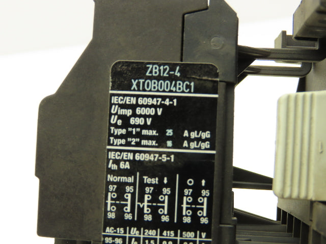 Eaton ZB12-4 Motor Starter Relay Contactor Accessory Set 10HP 7.5A 600VAC