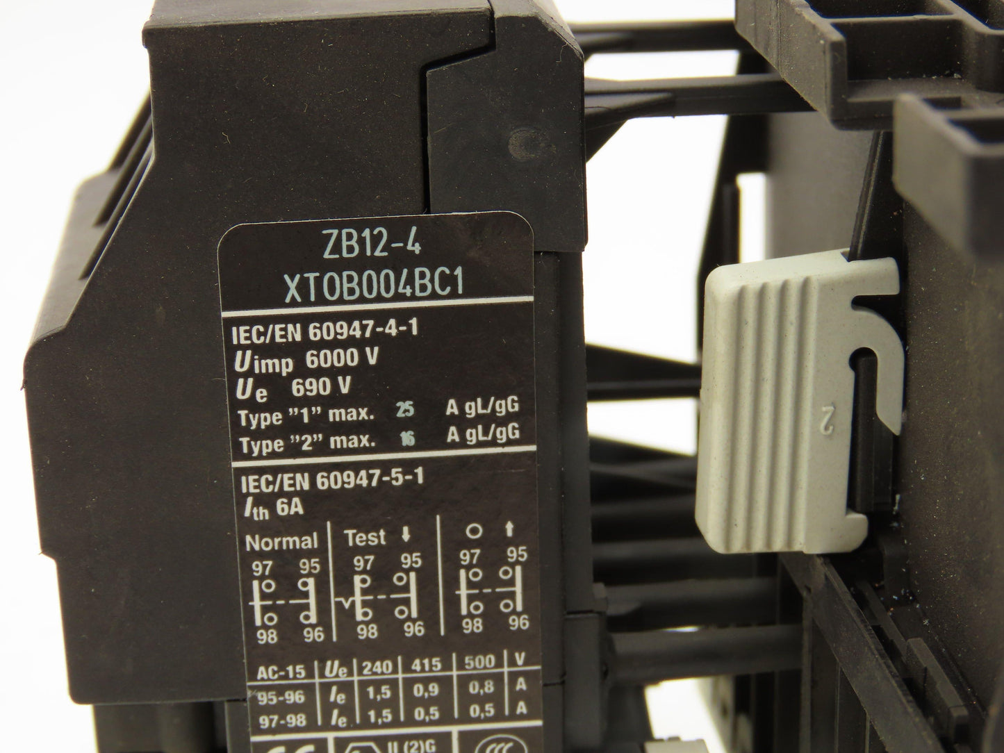 Eaton ZB12-4 Motor Starter Relay Contactor Set 10HP 7.5A 600VAC