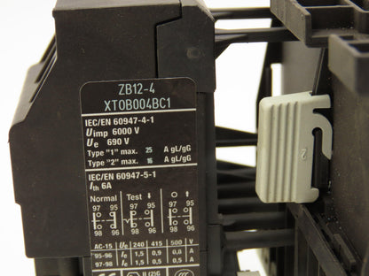 Eaton ZB12-4 Motor Starter Relay Contactor Set 10HP 7.5A 600VAC