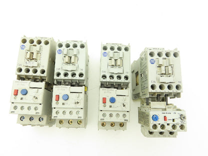 Allen Bradley Motor Starter Overload Relay Contactor Sets Lot of 4