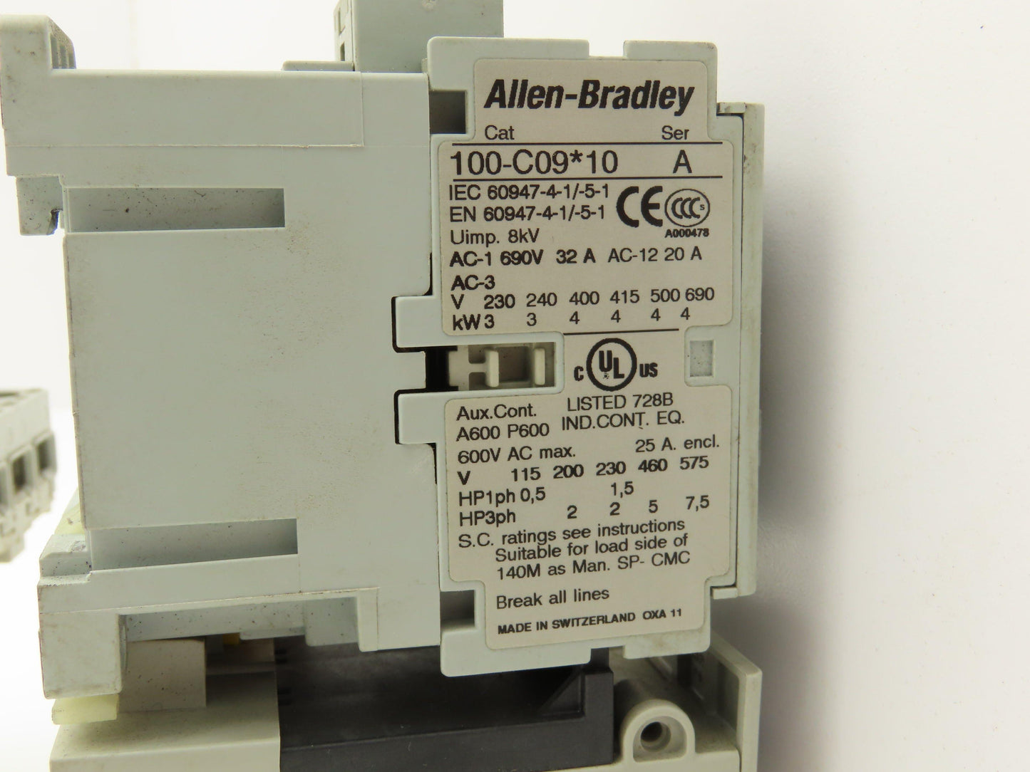 Allen Bradley Motor Starter Overload Relay Contactor Sets Lot of 4