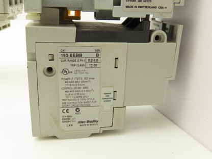 Allen Bradley Motor Starter Overload Relay Contactor Sets Lot of 4