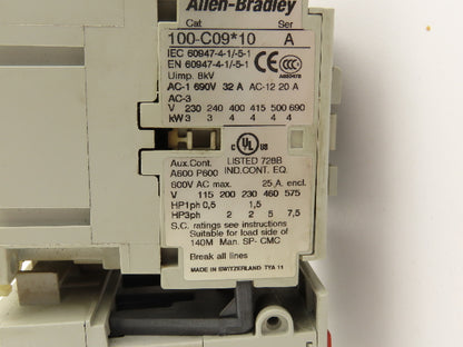 Allen Bradley Motor Starter Overload Relay Contactor Sets Lot of 4