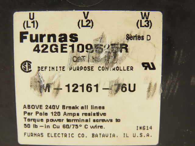 Furnas 42GE109525R Definite Purpose Controller 120A 3-Pole