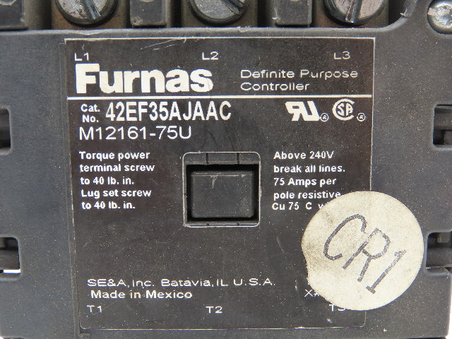 Furnas 42EF35AJAAC Definite Purpose Controller 75A  3-Pole