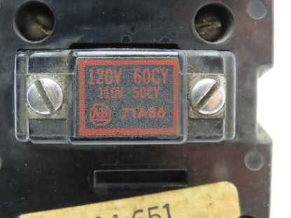 Allen Bradley 702-BODX196 Contactor 2-Pole Series K 27A