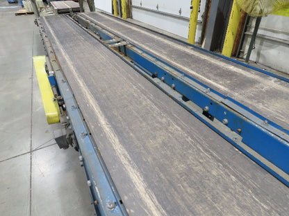 New London Engineering 12"x 11' Double Belt Conveyor 2-Way Center Drive 30 FPM