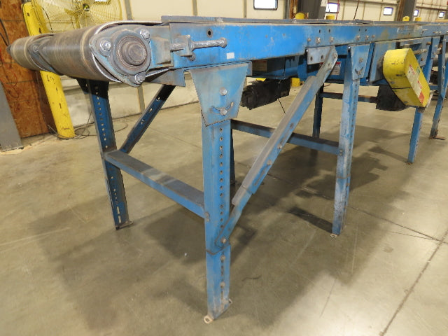 New London Engineering 12"x 11' Double Belt Conveyor 2-Way Center Drive 30 FPM