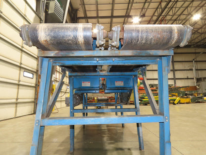 New London Engineering 12"x 11' Double Belt Conveyor 2-Way Center Drive 30 FPM