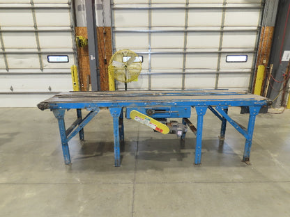 New London Engineering 12"x 11' Double Belt Conveyor 2-Way Center Drive 30 FPM