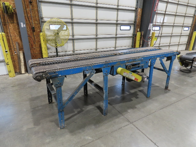New London Engineering 12"x 11' Double Belt Conveyor 2-Way Center Drive 30 FPM