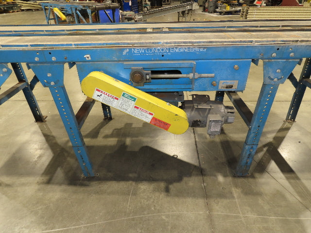 New London Engineering 12"x 11' Double Belt Conveyor 2-Way Center Drive 30 FPM