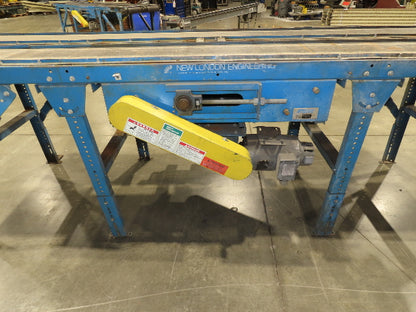 New London Engineering 12"x 11' Double Belt Conveyor 2-Way Center Drive 30 FPM