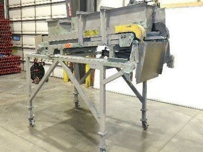 24"x 80" Incline Belt Conveyor Elevated Feed Chute 460V 40 FPM 56" Discharge