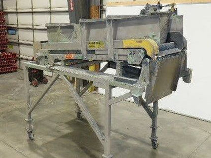 24"x 80" Incline Belt Conveyor Elevated Feed Chute 460V 40 FPM 56" Discharge