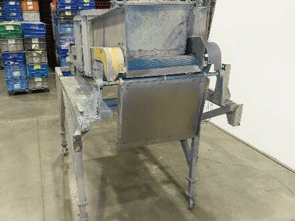 24"x 80" Incline Belt Conveyor Elevated Feed Chute 460V 40 FPM 56" Discharge