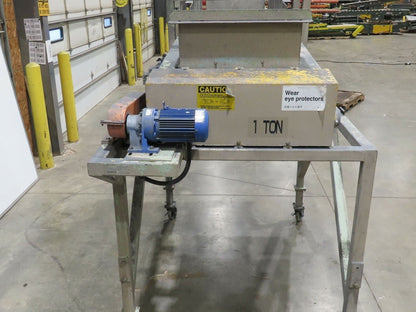 24"x 80" Incline Belt Conveyor Elevated Feed Chute 460V 40 FPM 56" Discharge