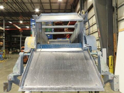 24"x 80" Incline Belt Conveyor Elevated Feed Chute 460V 40 FPM 56" Discharge