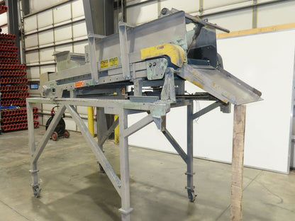 24"x 80" Incline Belt Conveyor Elevated Feed Chute 460V 40 FPM 56" Discharge