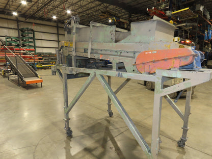 24"x 80" Incline Belt Conveyor Elevated Feed Chute 460V 40 FPM 56" Discharge