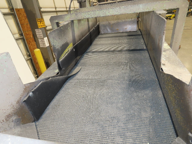 24"x 80" Incline Belt Conveyor Elevated Feed Chute 460V 40 FPM 56" Discharge