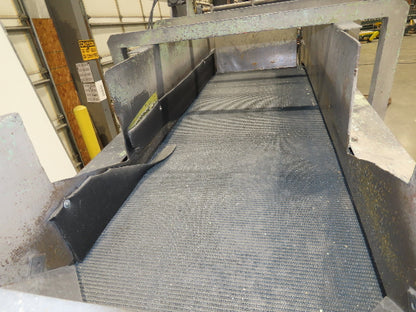 24"x 80" Incline Belt Conveyor Elevated Feed Chute 460V 40 FPM 56" Discharge