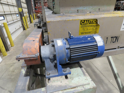 24"x 80" Incline Belt Conveyor Elevated Feed Chute 460V 40 FPM 56" Discharge