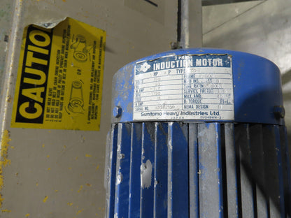 24"x 80" Incline Belt Conveyor Elevated Feed Chute 460V 40 FPM 56" Discharge