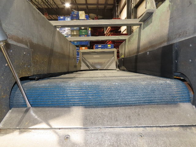 24"x 80" Incline Belt Conveyor Elevated Feed Chute 460V 40 FPM 56" Discharge