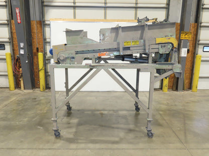 24"x 80" Incline Belt Conveyor Elevated Feed Chute 460V 40 FPM 56" Discharge