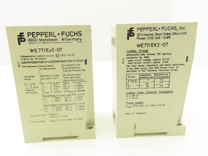 Pepperl+Fuchs WE77/Ex2-OT Switch Amplifier 2-Channel Safety Relay  Lot of 2