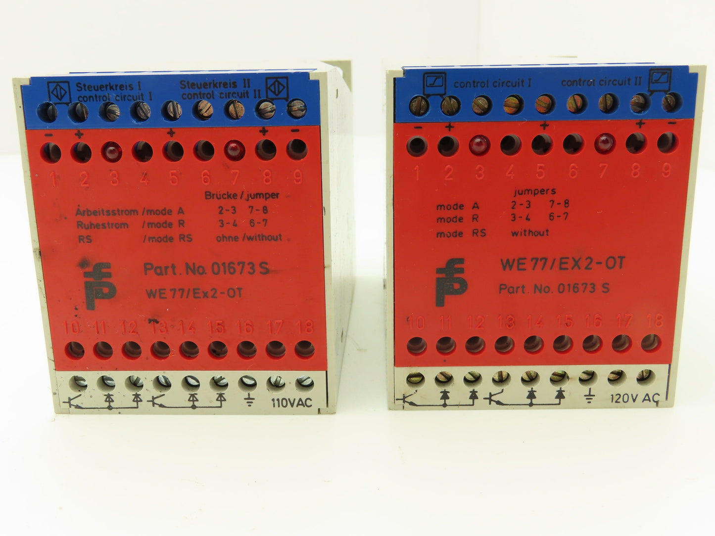Pepperl+Fuchs WE77/Ex2-OT Switch Amplifier 2-Channel Safety Relay  Lot of 2
