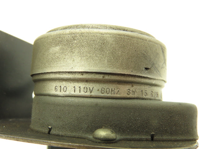 Synchron 610 Clock Motor Switch Bracket 120VAC 60Hz 3W 15RPH I12LC-6 9237