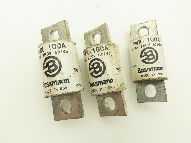 Cooper Bussman FWX-100A Fuse Dual Element Time Delay 100A 250V AC/DC Lot of 5