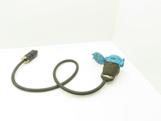 Male Hubbell 21415B Female Meltric DS,60A 30A 600VAC 10AWG 4-wire Connector Cord