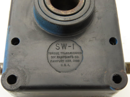 Torque Transmission SW-1 Worm Gear Speed Reducer 48:1 Mini Gearbox Hollow Shaft