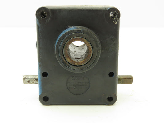 Torque Transmission SW-1 Worm Gear Speed Reducer 48:1 Mini Gearbox Hollow Shaft