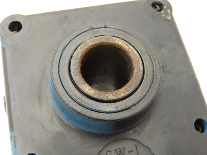 Torque Transmission SW-1 Worm Gear Speed Reducer 48:1 Mini Gearbox Hollow Shaft