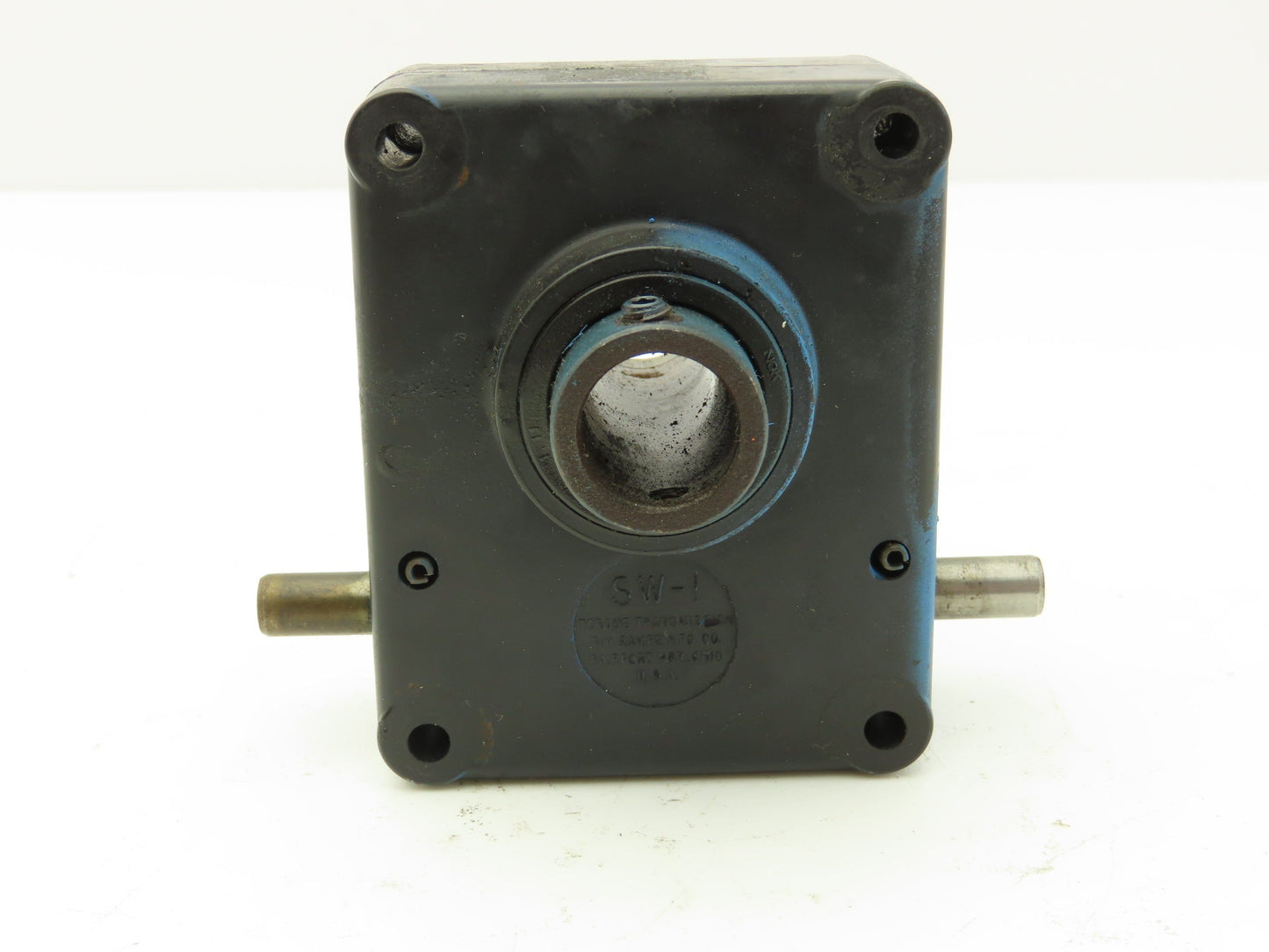 Torque Transmission SW-1 Worm Gear Speed Reducer 48:1 Mini Gearbox Hollow Shaft