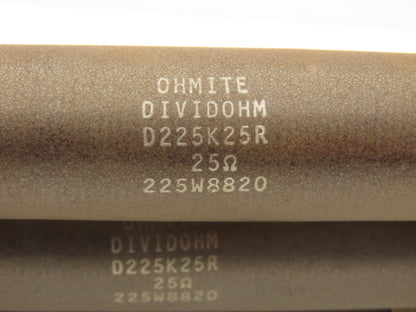 Ohmite D225K25R Dividohm Wire-wound Bracket Mount Resistor 25O 225W Lot of 4