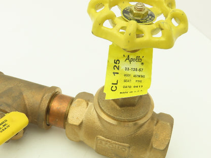 1"x 32" Stainless Braided Flex Hose 1"npt Globe Valve o2 Gauge Assembly