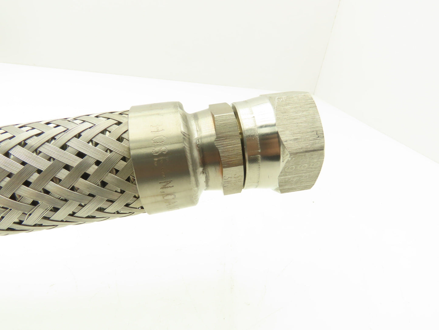 1"x 32" Stainless Braided Flex Hose 1"npt Globe Valve o2 Gauge Assembly