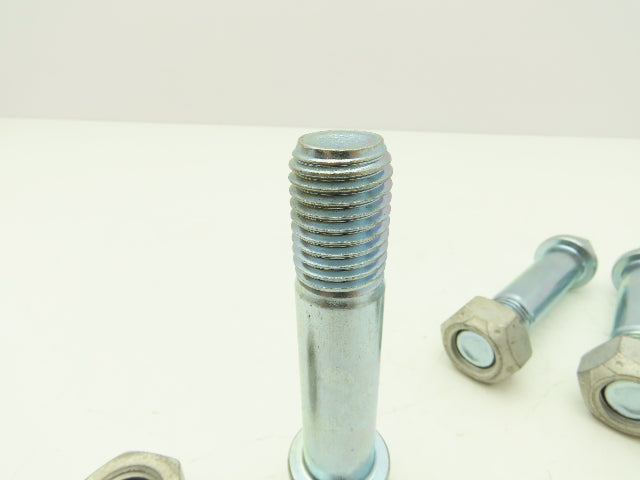 7/8"-9 Grade 8 Hex Head Cap Screw 4" Flange Head Bolt & Nut Alloy  Lot of 8