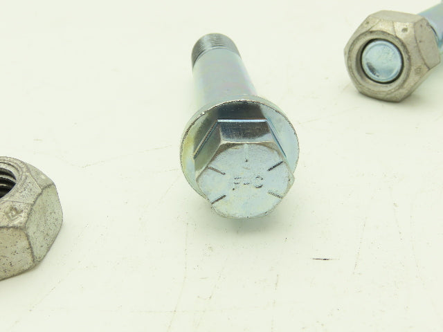 7/8"-9 Grade 8 Hex Head Cap Screw 4" Flange Head Bolt & Nut Alloy  Lot of 8