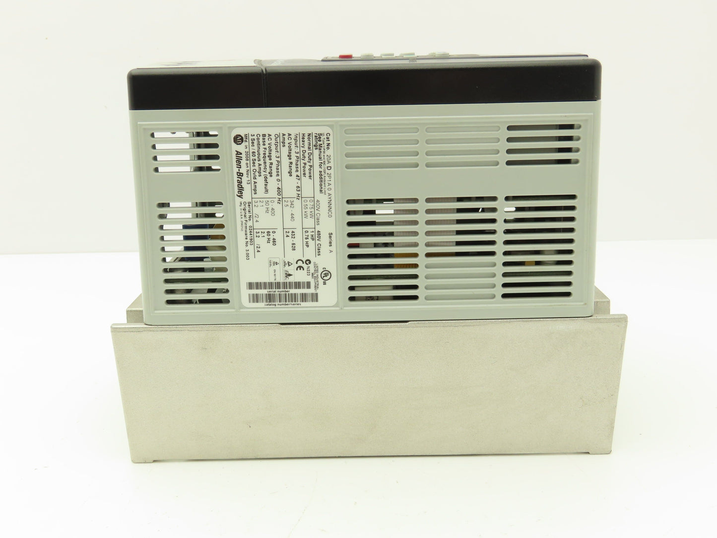Allen Bradley 20AD2P1A0AYNNNC0 PowerFlex 70 Variable AC Drive VFD 1Hp 480V 3PH
