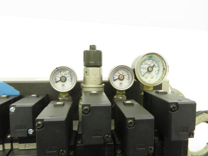 SMC NVV5FS3 Pneumatic 7-Station Manifold 5/2 | 5/3 Solenoid Valves 24VDC