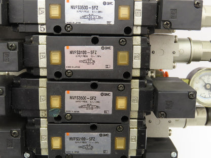 SMC NVV5FS3 Pneumatic 7-Station Manifold 5/2 | 5/3 Solenoid Valves 24VDC