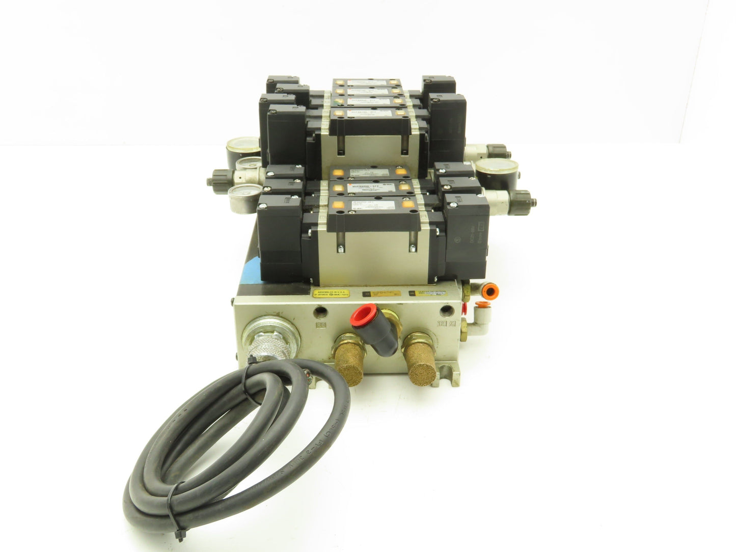 SMC NVV5FS3 Pneumatic 7-Station Manifold 5/2 | 5/3 Solenoid Valves 24VDC
