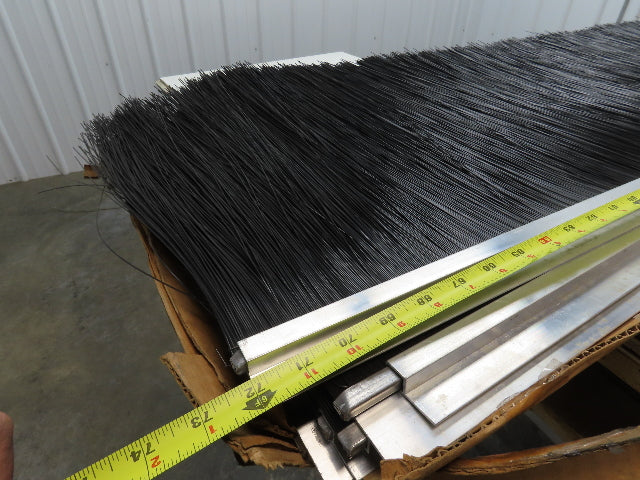 Nylon Strip Brush Conveyor Sweep 18" Trim 72"L Aluminum L-Channel